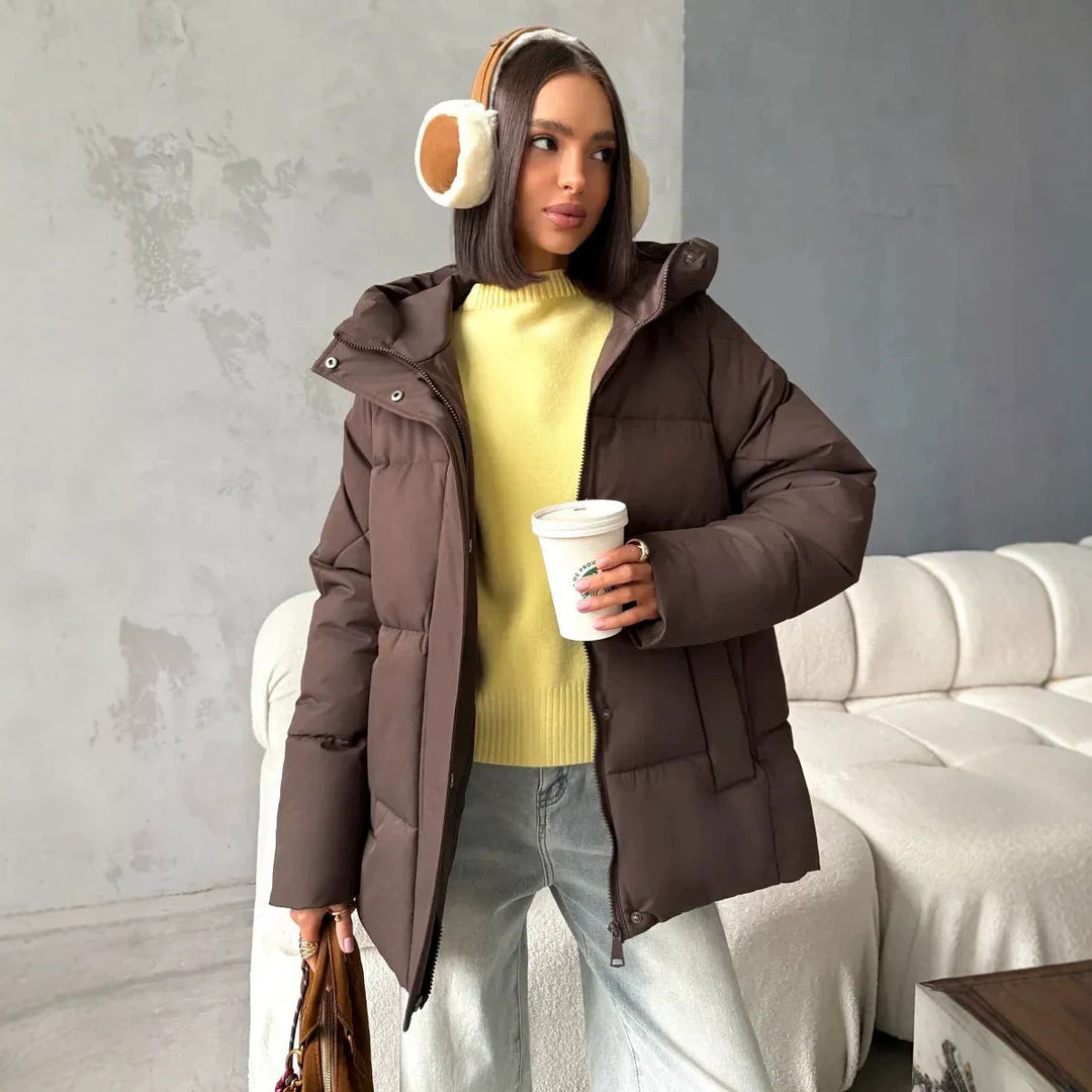 Veste Bouffante à Capuche Ample
