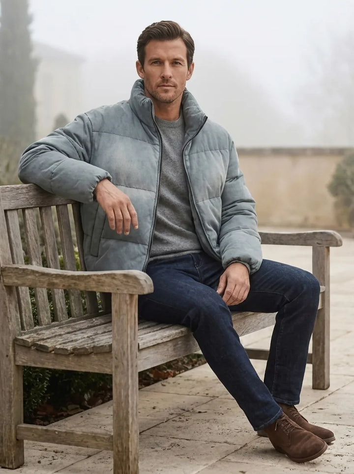 Veste Bouffante à Col Montant