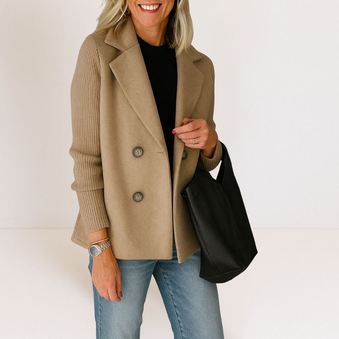 Veste Cintrée à Manches Texturées