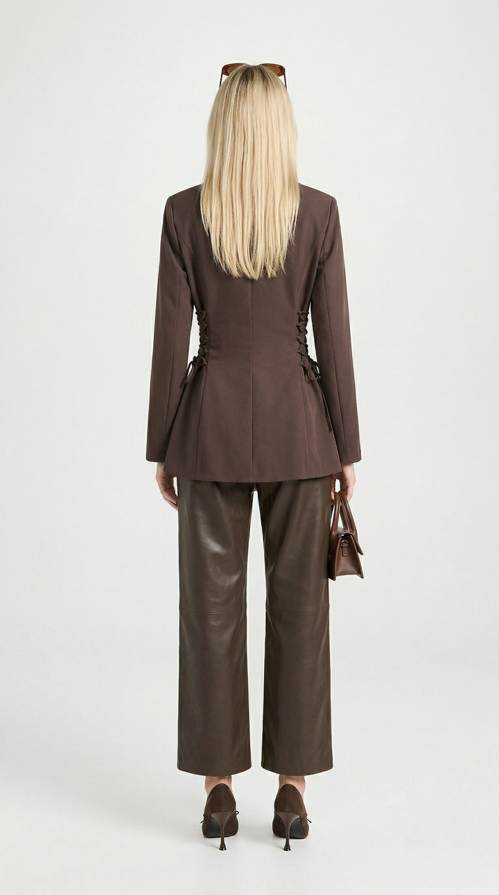 Veste Cintrée à Laçage Latéral