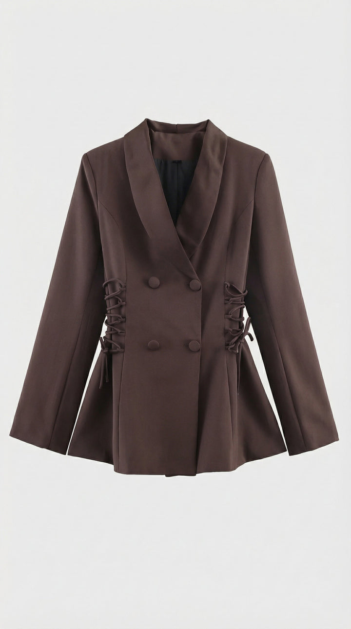 Veste Cintrée à Laçage Latéral