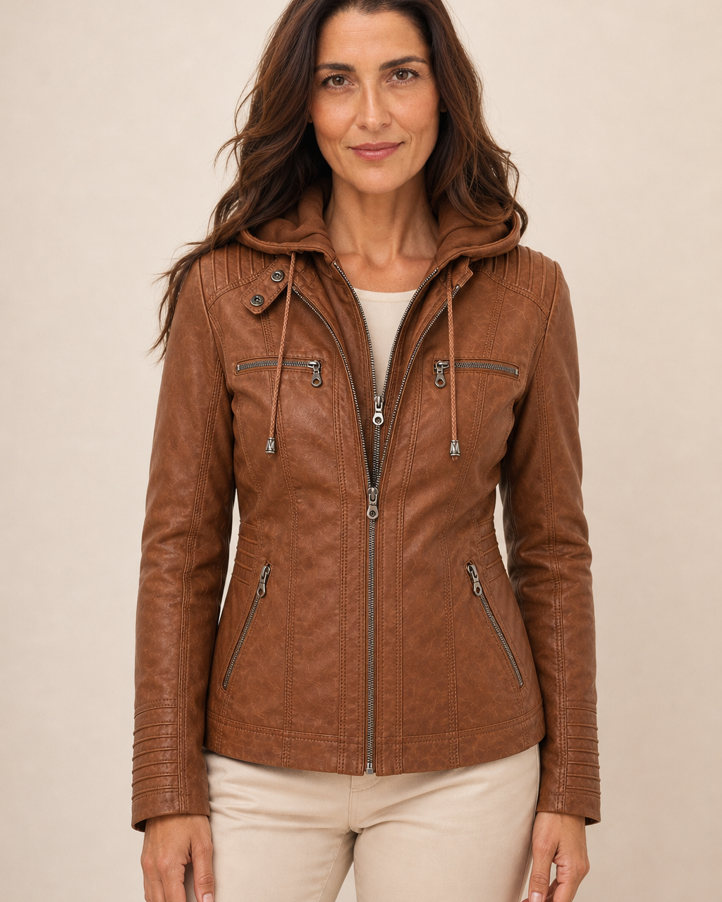 Veste cintrée avec capuche
