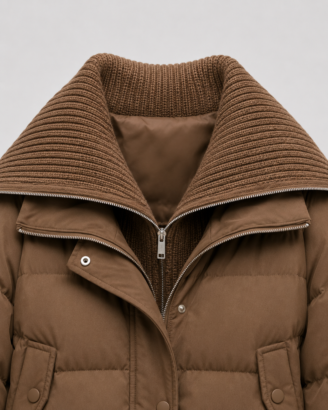 Veste Courte à Grand Col Texturé