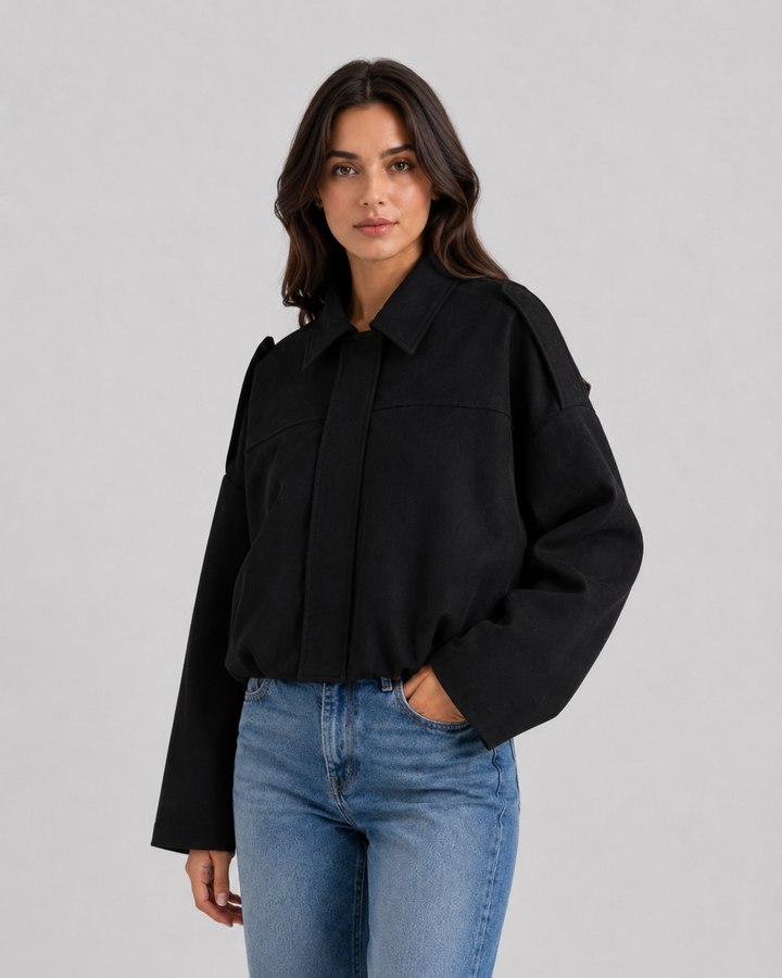 Veste Courte à Silhouette Ample
