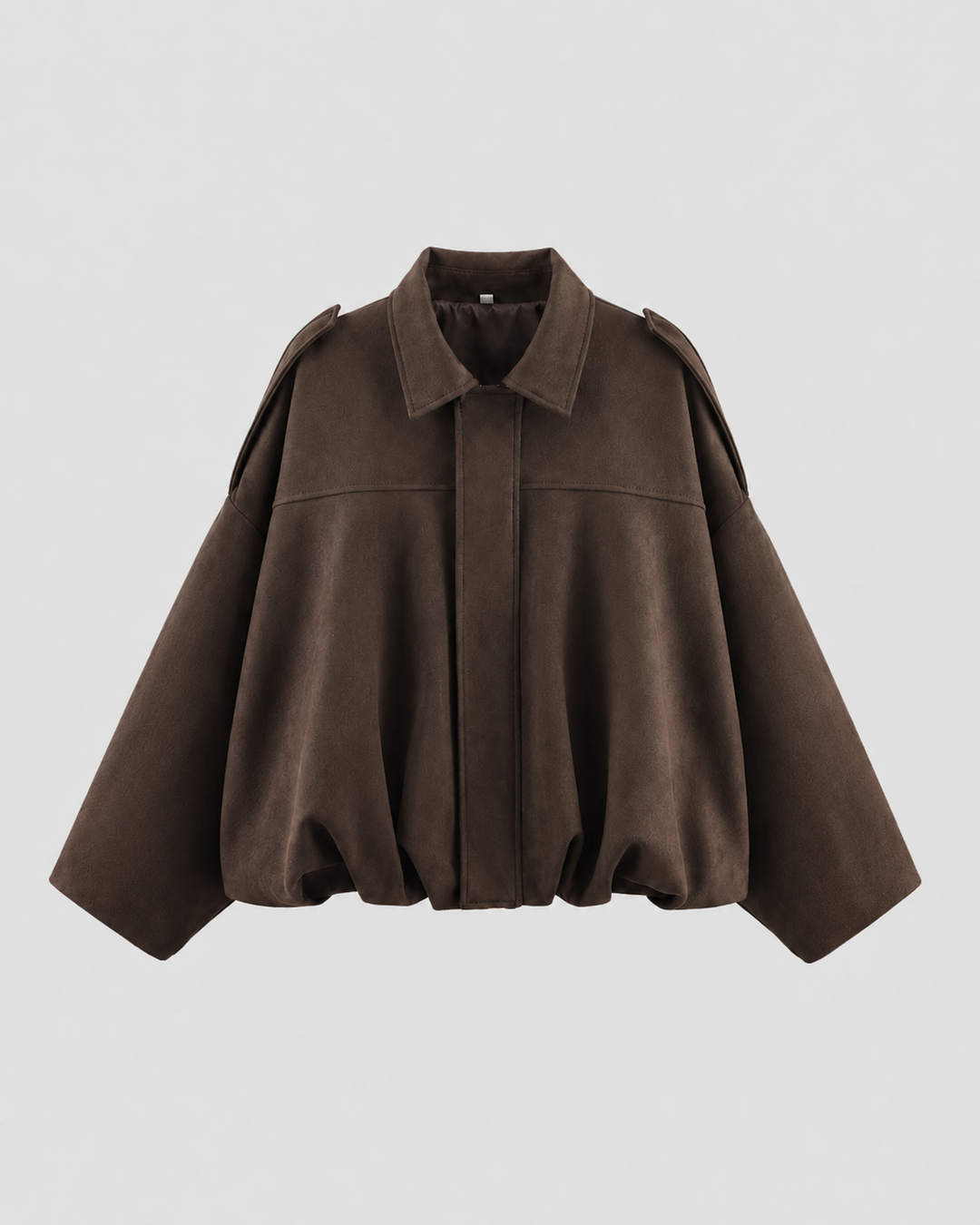 Veste Courte à Silhouette Ample – Café