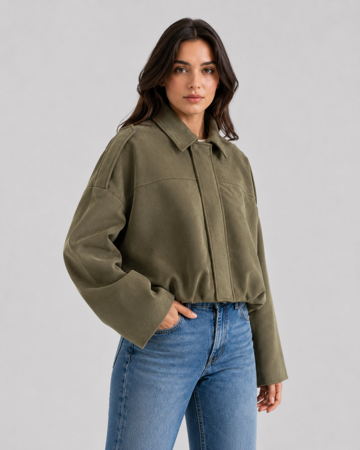 Veste Courte à Silhouette Ample