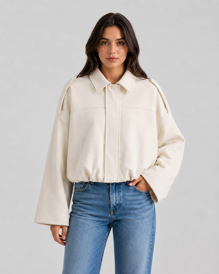 Veste Courte à Silhouette Ample