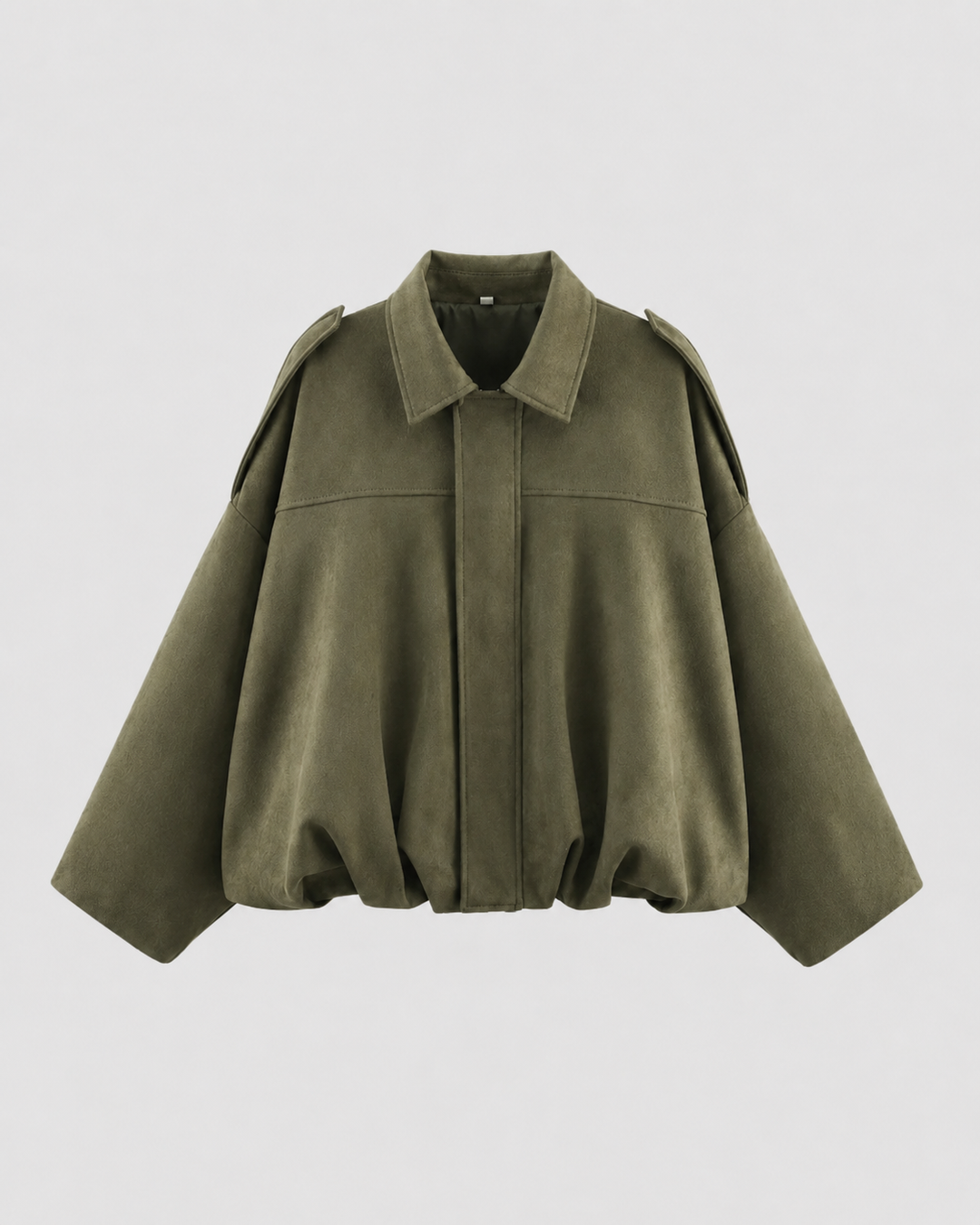 Veste Courte à Silhouette Ample – Vert