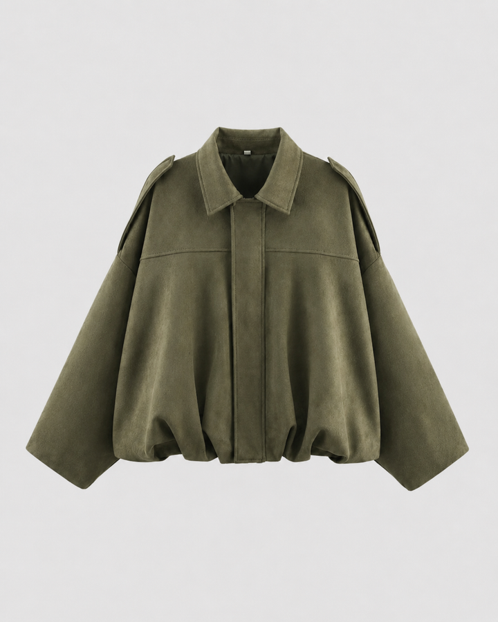 Veste Courte à Silhouette Ample – Vert