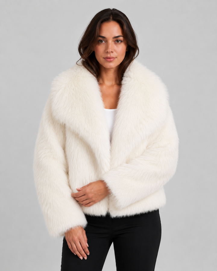 Veste Courte Douillette Hivernale – Blanc