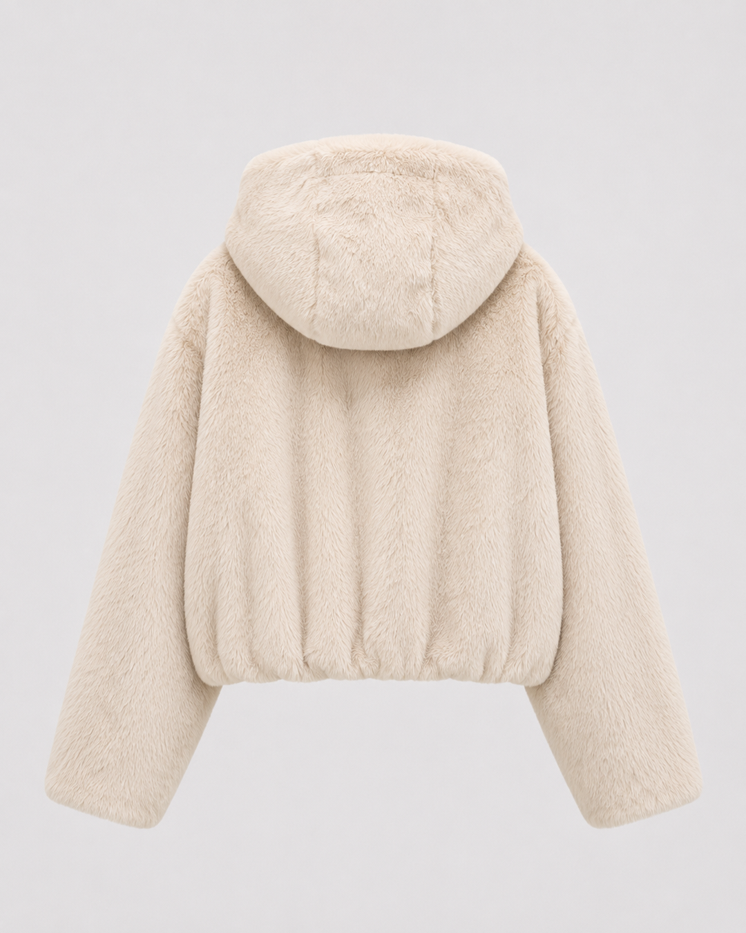 Veste Courte Enveloppante à Capuche