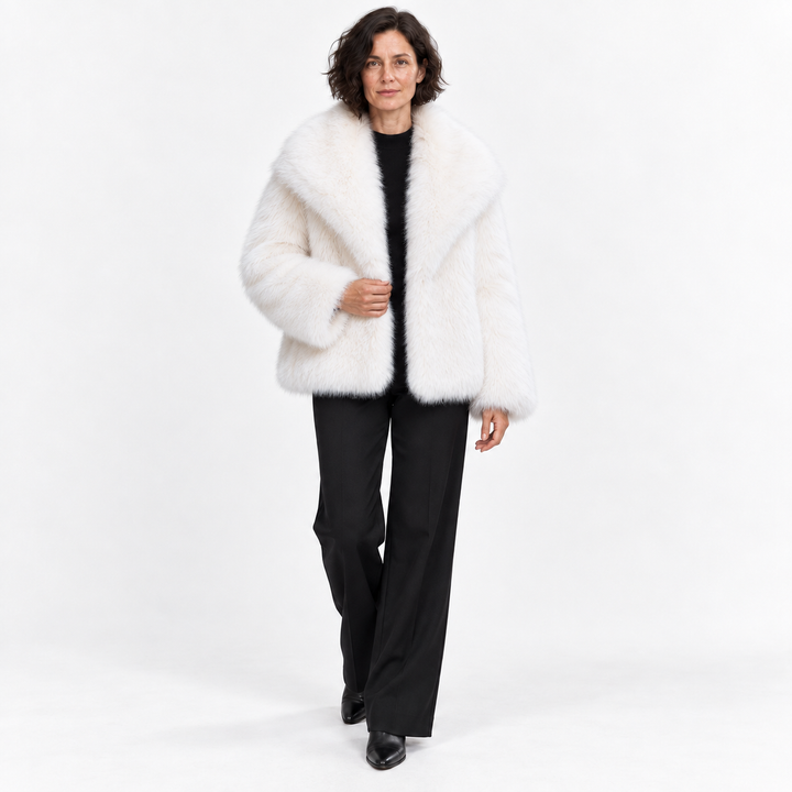 Veste Courte Style Glamour – Blanc