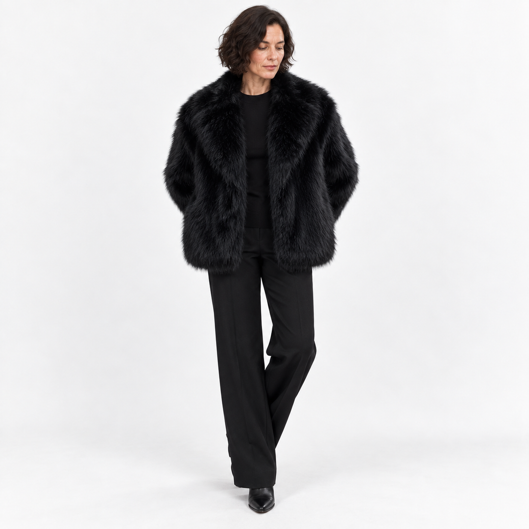 Veste Courte Style Glamour – Noir