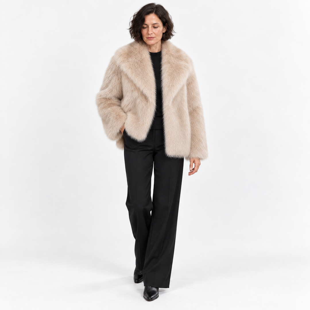Veste Courte Style Glamour – Beige