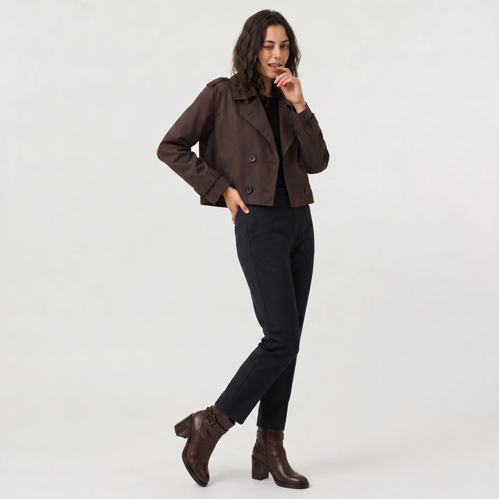 Veste courte style trench