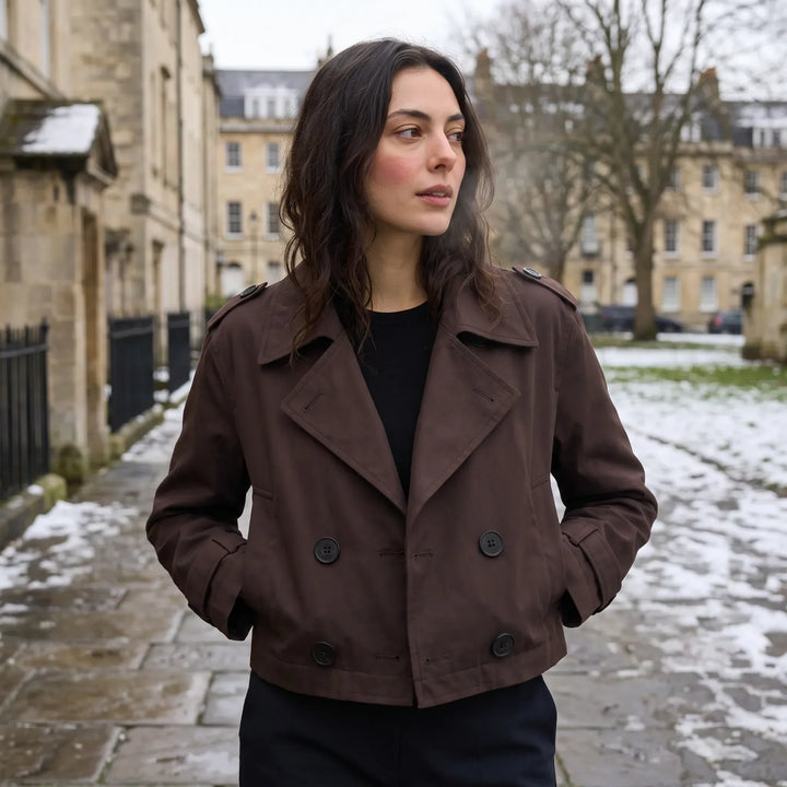 Veste courte style trench