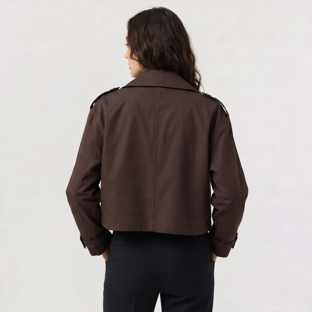 Veste courte style trench