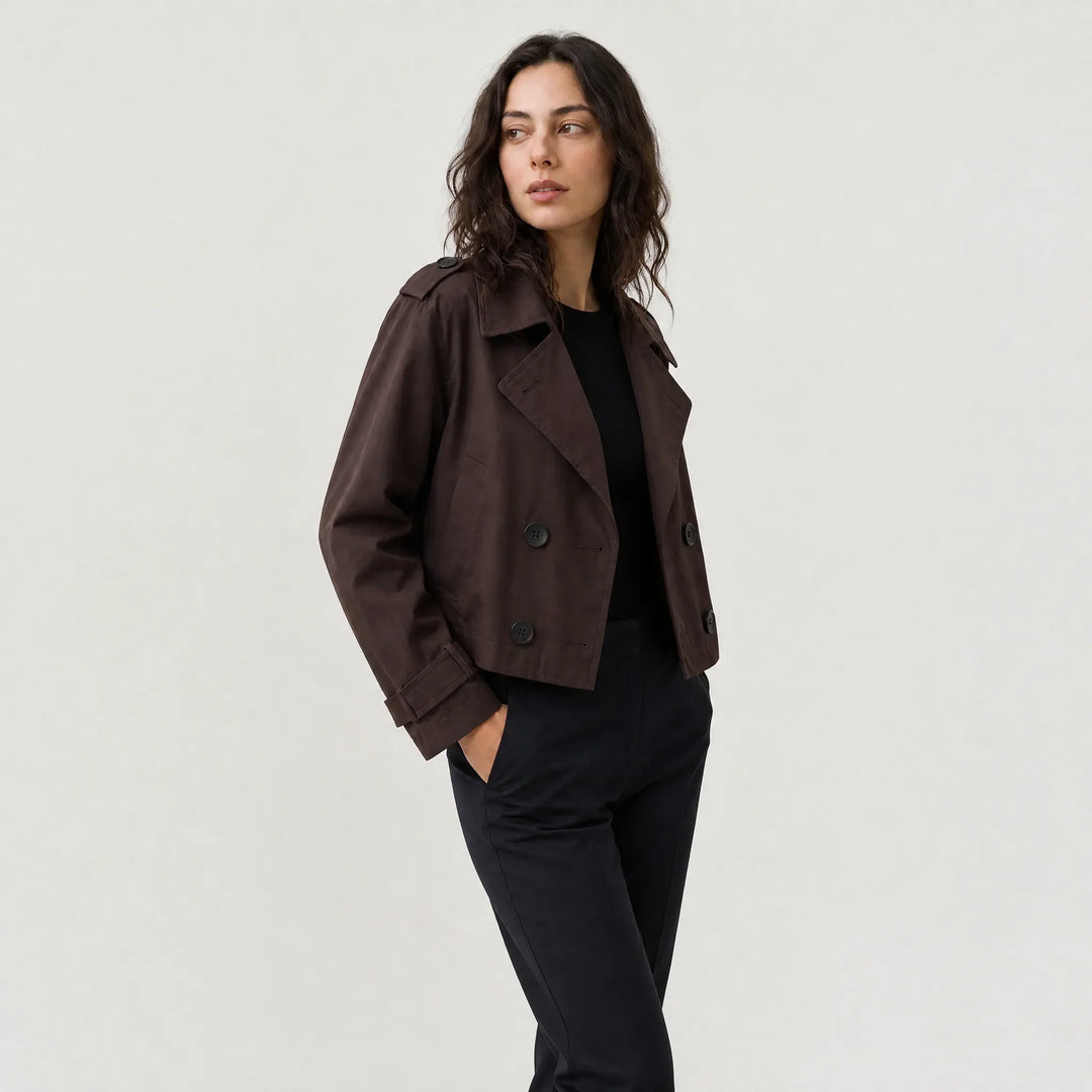 Veste courte style trench