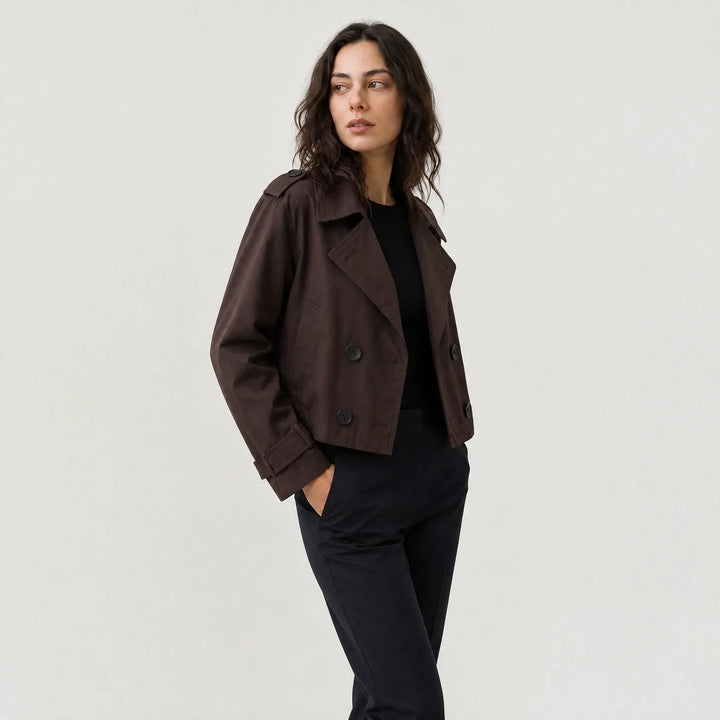 Veste courte style trench
