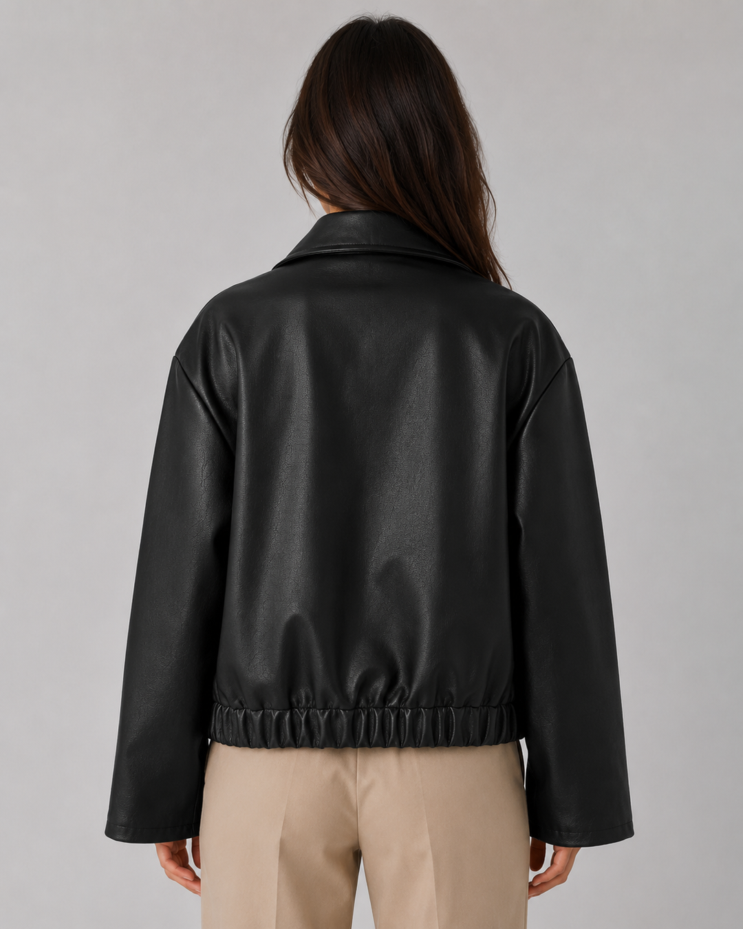 Veste Courte Zippée Décontractée