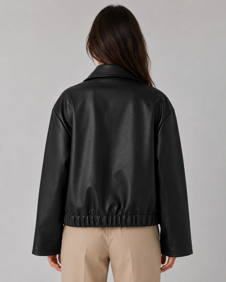 Veste Courte Zippée Décontractée