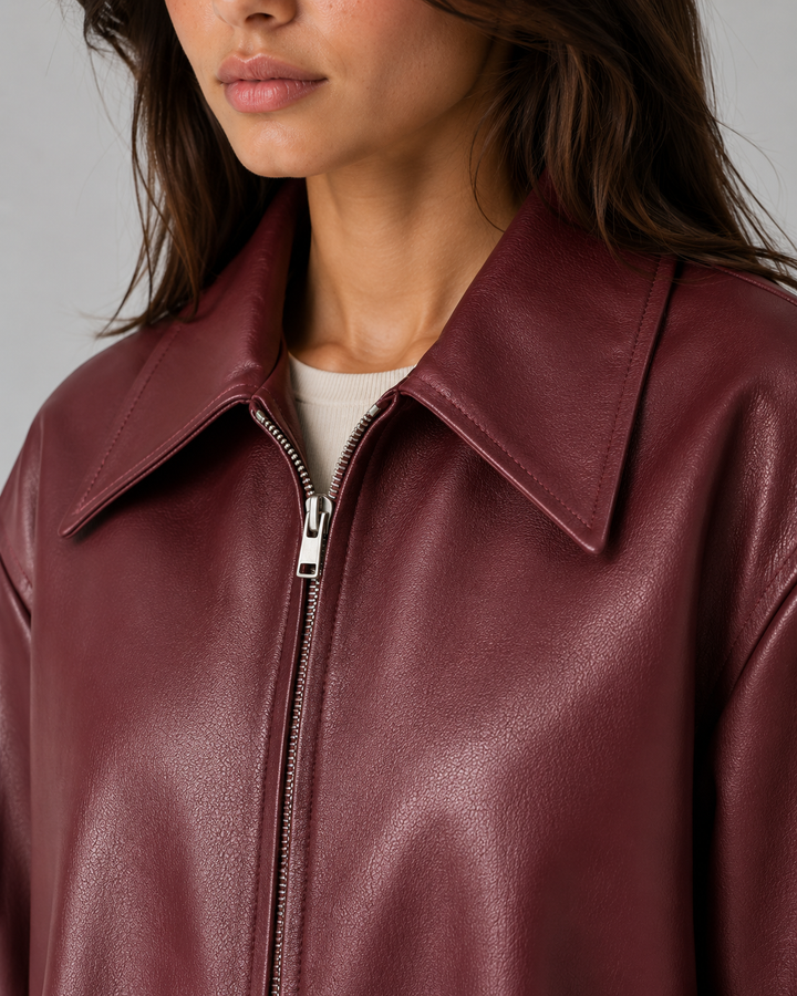 Veste Courte Zippée Décontractée