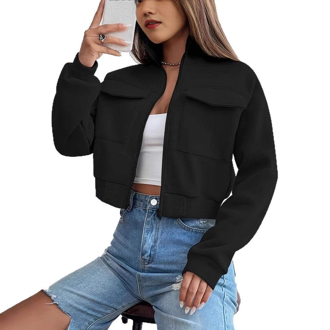 Veste Courte Zippée Style Urbain
