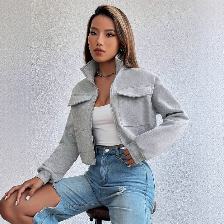 Veste Courte Zippée Style Urbain