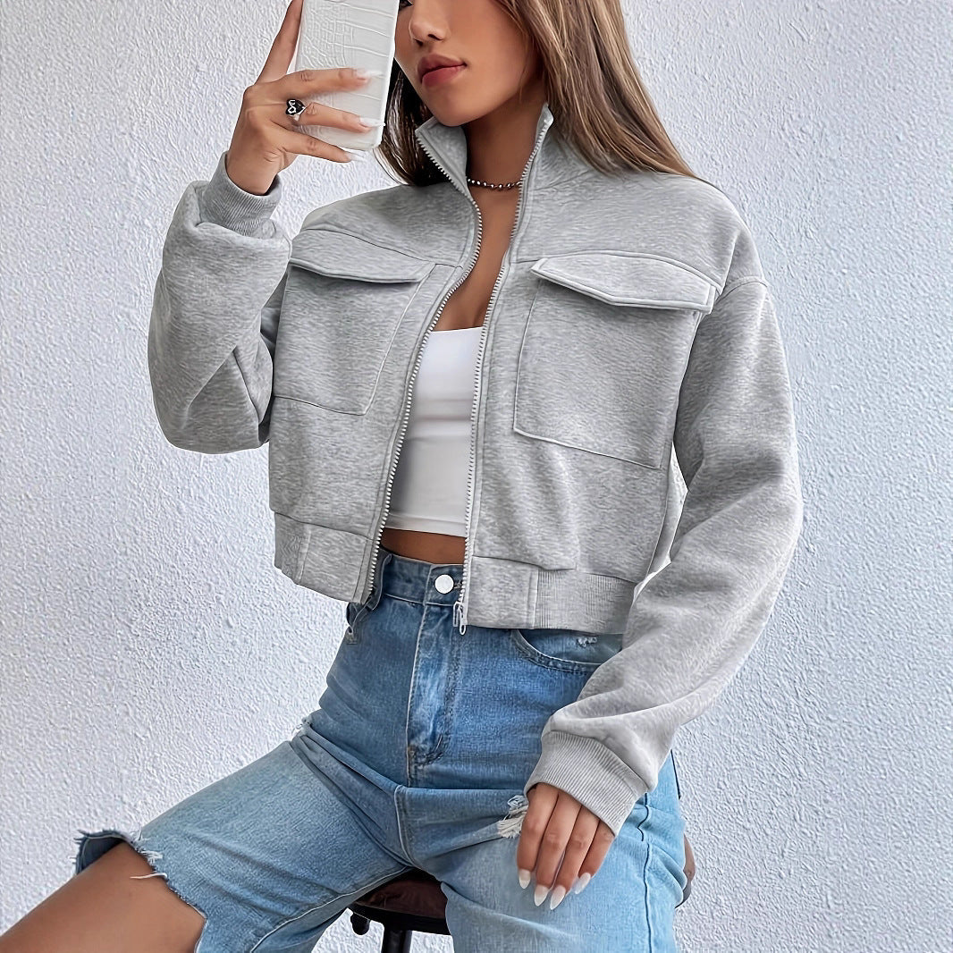 Veste Courte Zippée Style Urbain