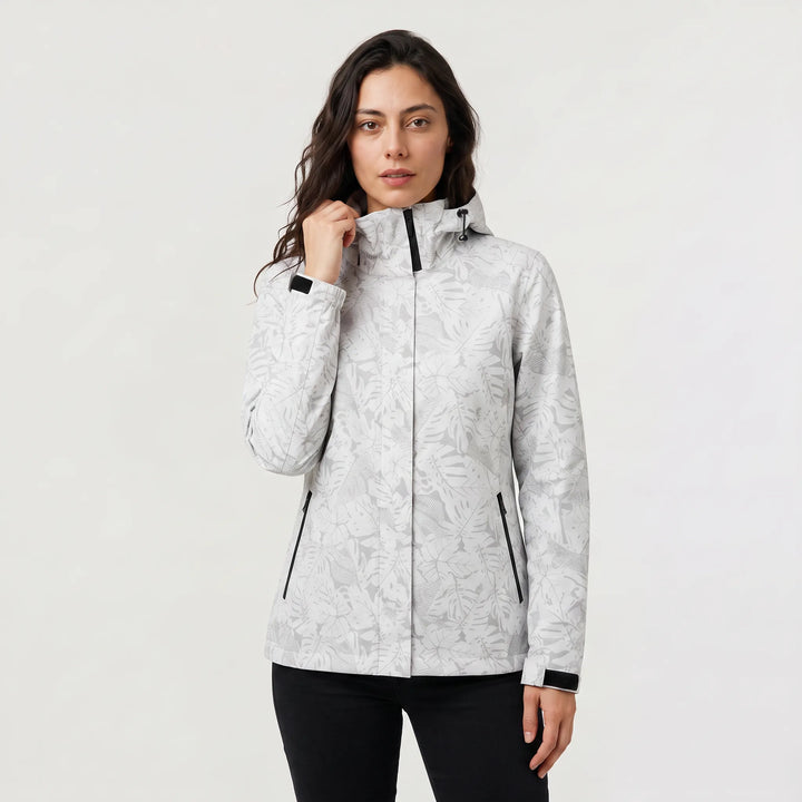 Veste de mi-saison à capuche – Blanc