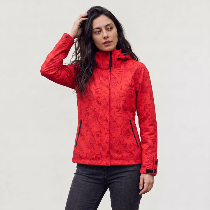 Veste de mi-saison à capuche – Rouge