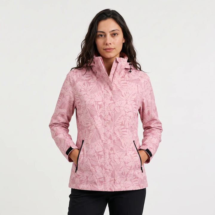 Veste de mi-saison à capuche – Rose