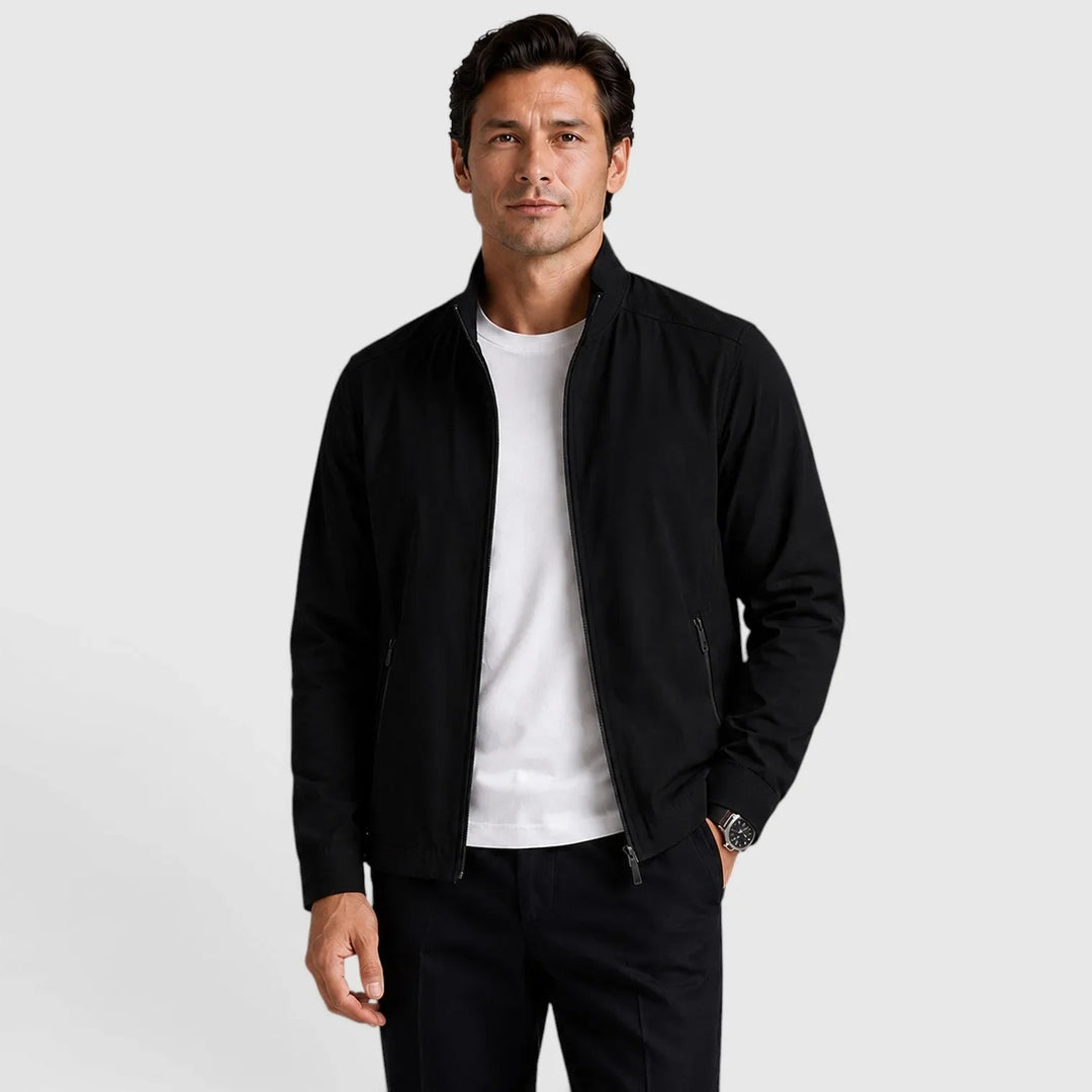 Veste de Mi-saison Zippée – Noir