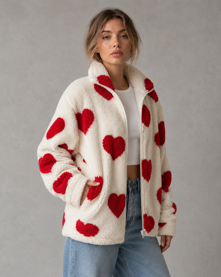 Veste Douillette à Motif Ludique
