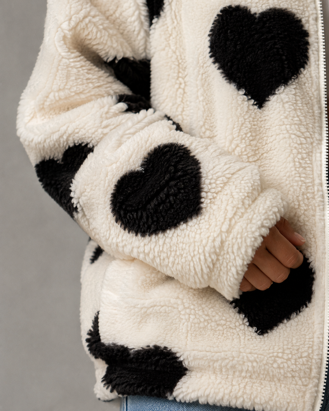 Veste Douillette à Motif Ludique