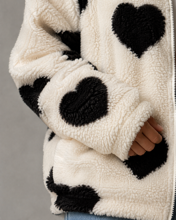 Veste Douillette à Motif Ludique
