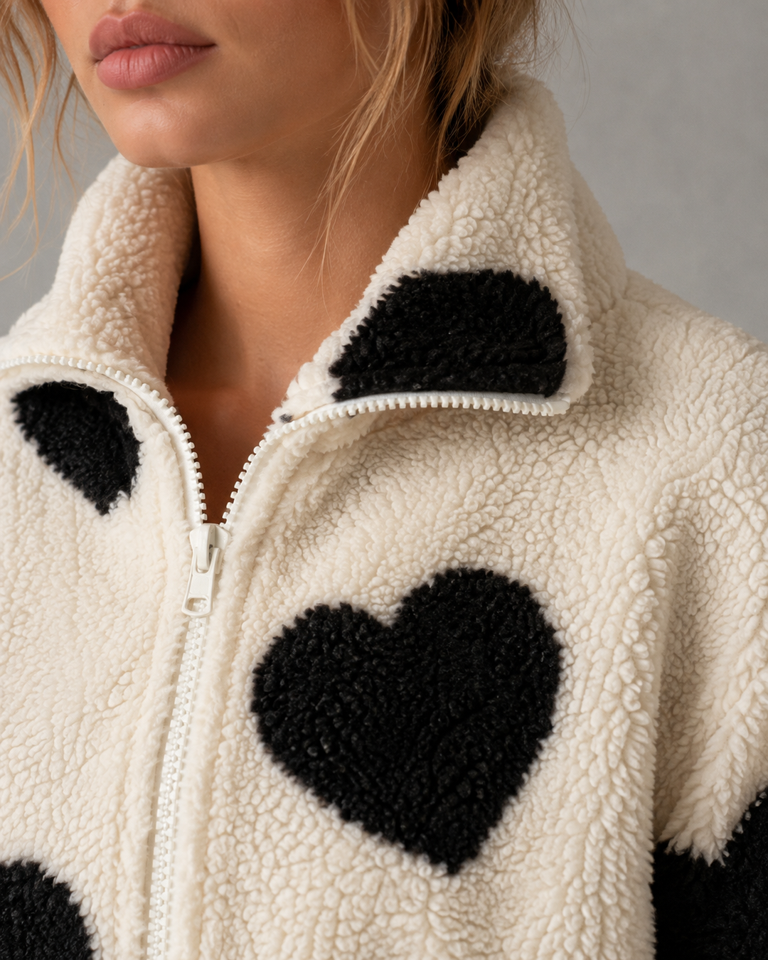 Veste Douillette à Motif Ludique