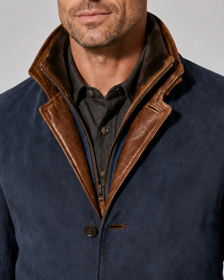 Veste Élégante à Col Superposé