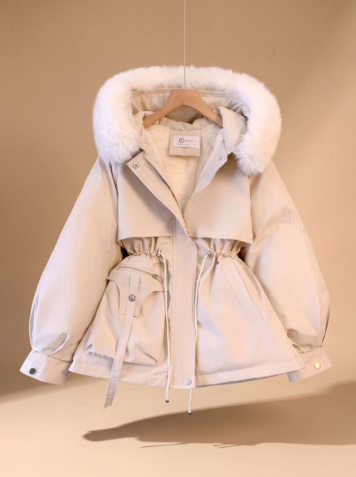 Veste Élégante à Taille Ajustable – Blanc