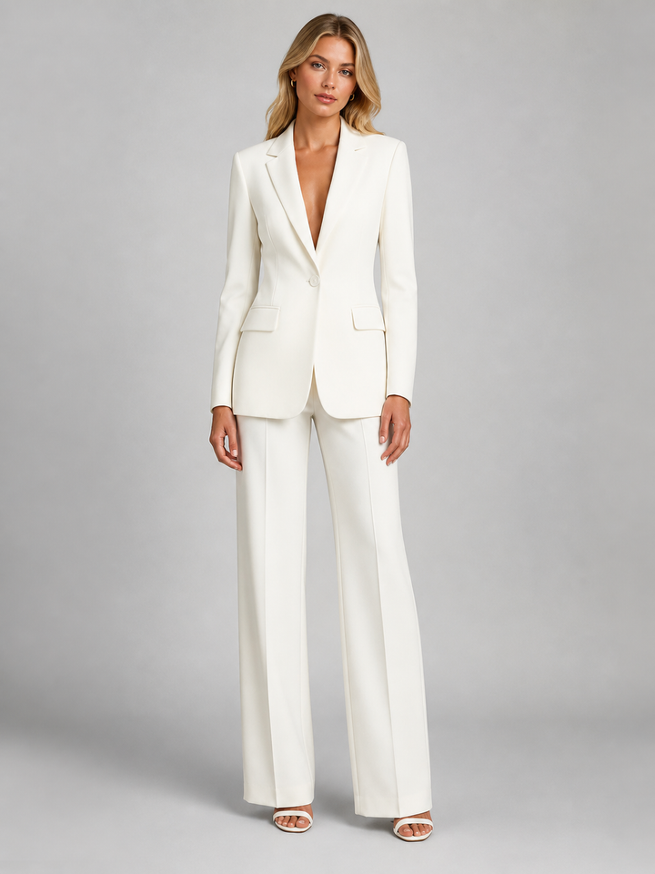 Veste et Pantalon Tailleur – Blanc