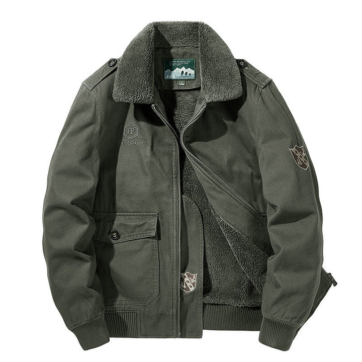 Veste Homme à Col Douillet – Vert Olive
