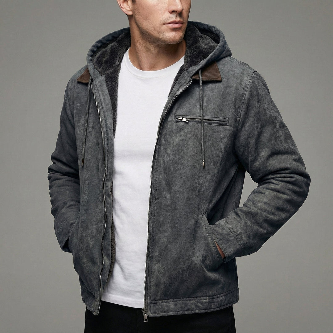 Veste Homme Chaude à Capuche – Gris