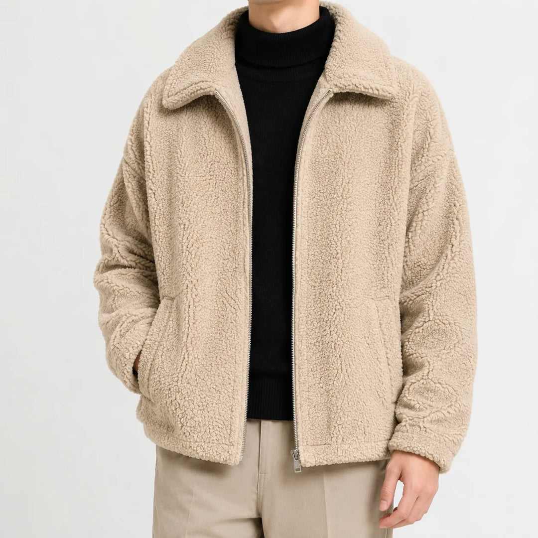 Veste Homme Douillette Zippée – Beige