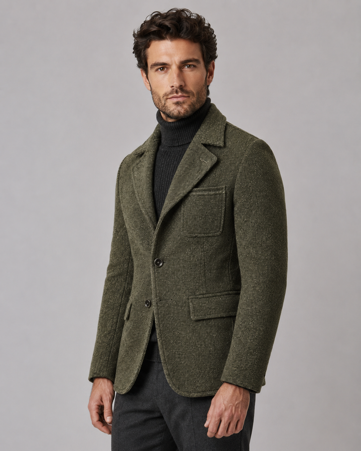 Veste Homme Structurée Vert Olive