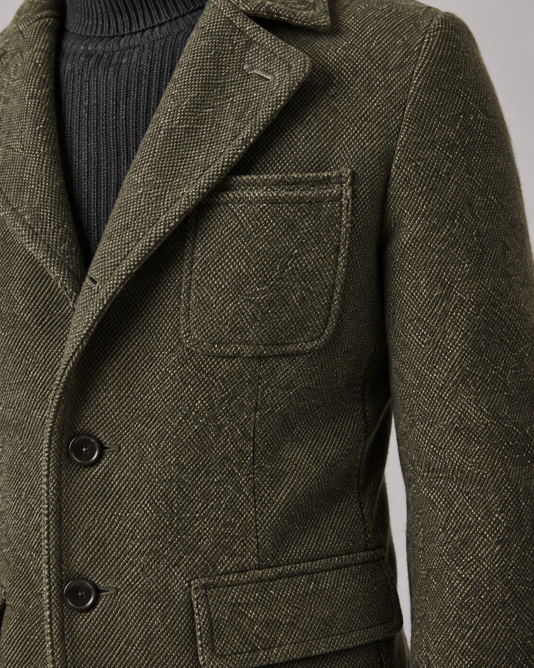 Veste Homme Structurée Vert Olive