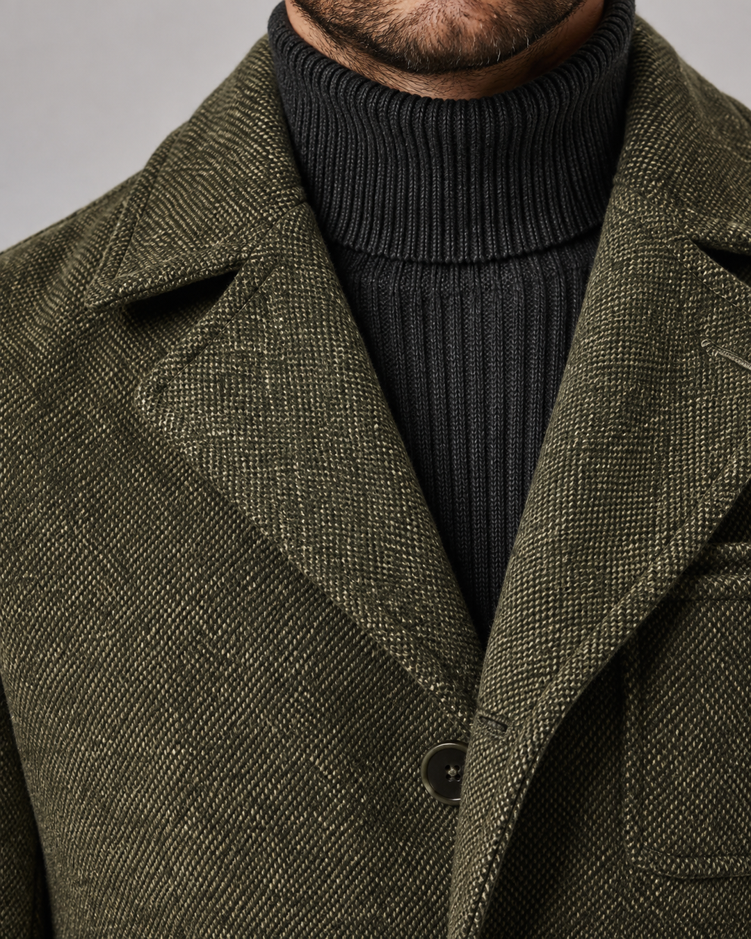 Veste Homme Structurée Vert Olive