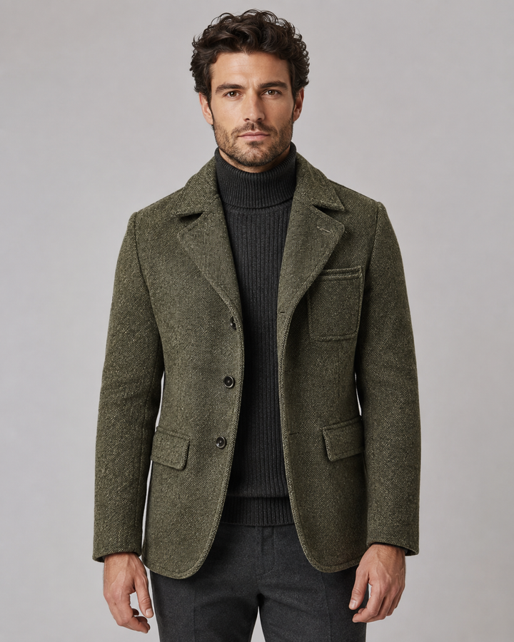 Veste Homme Structurée Vert Olive – Vert Olive