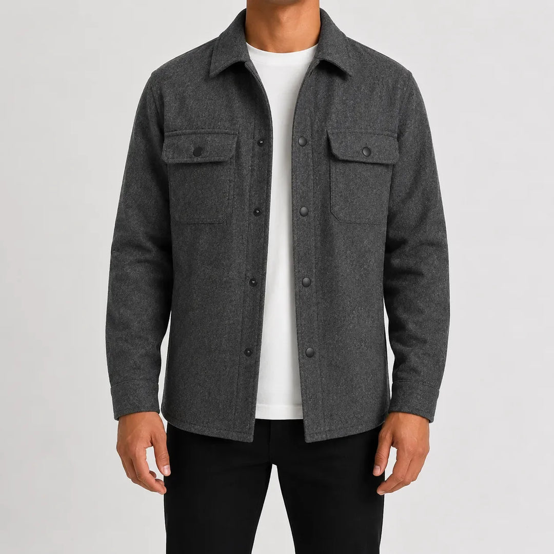 Veste Homme Style Chemise – Ardoise