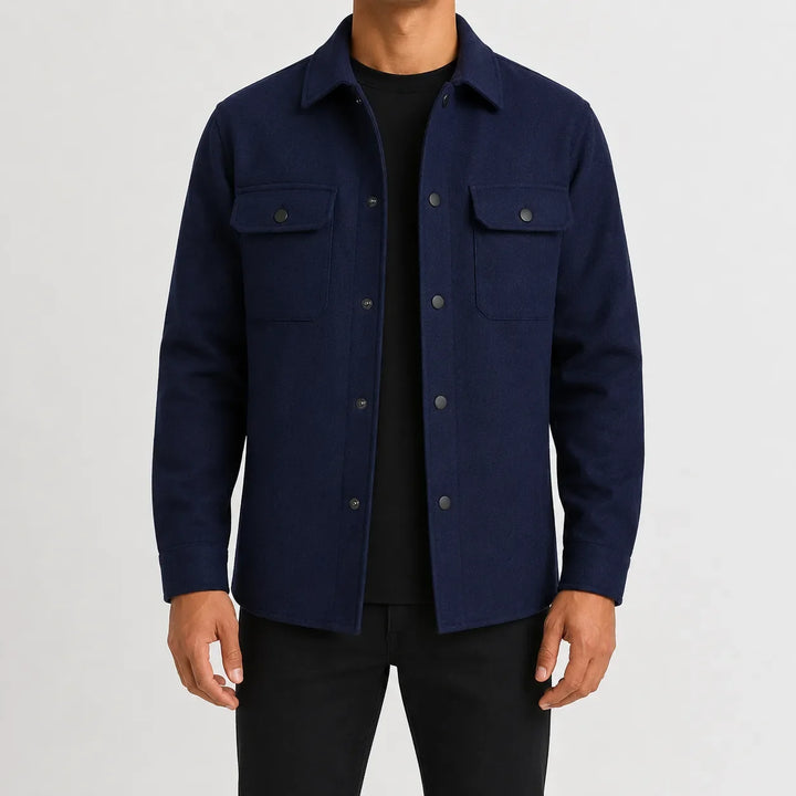 Veste Homme Style Chemise – Bleu Marine