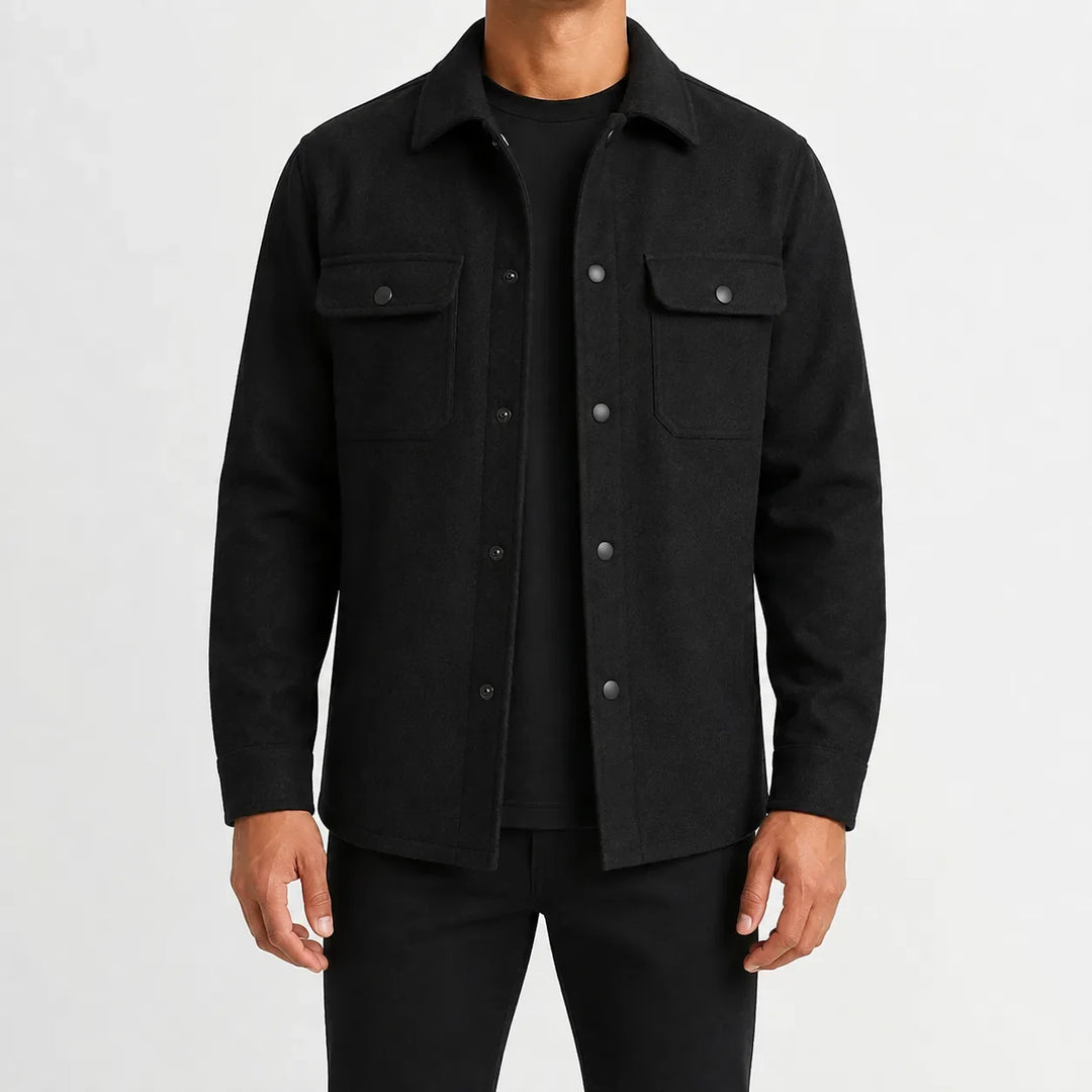Veste Homme Style Chemise – Noir
